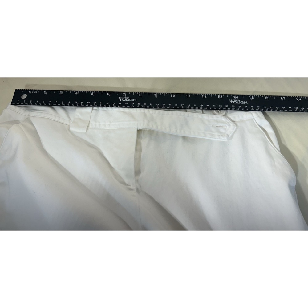 White Cotton Ladies Bermuda Shorts Coquette Beachy Size 6 - Picture 5 of 9